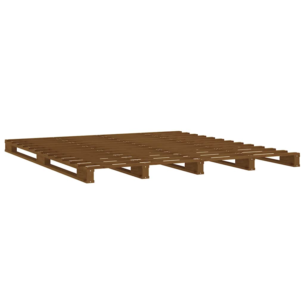 Letto Pallet senza Materasso Ambra 140x190 in Legno Massello