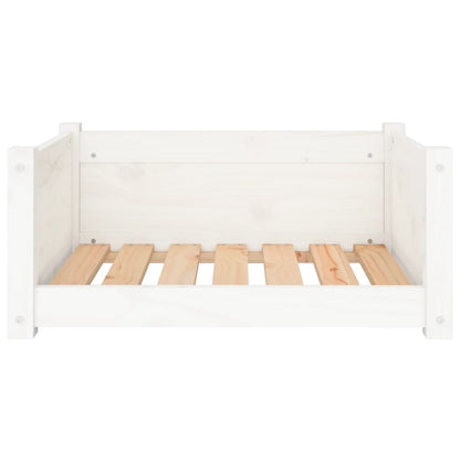 Letto per cani bianco 65,5x50,5x28 cm in legno di pino massiccio