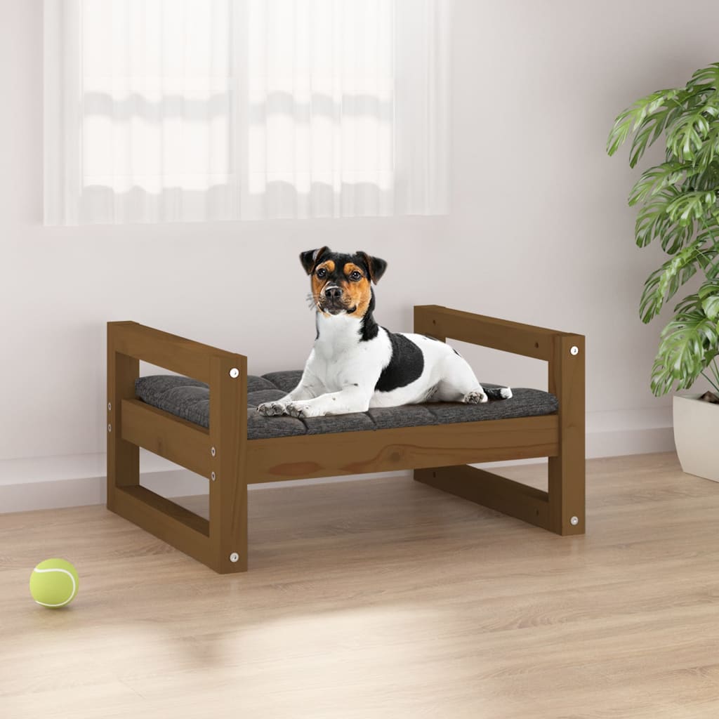 Cuccia per Cani ambra 55,5x45,5x28 cm Legno Massello di Pino
