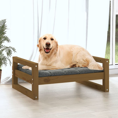Cuccia per Cani ambra 75,5x55,5x28cm in Legno Massello di Pino