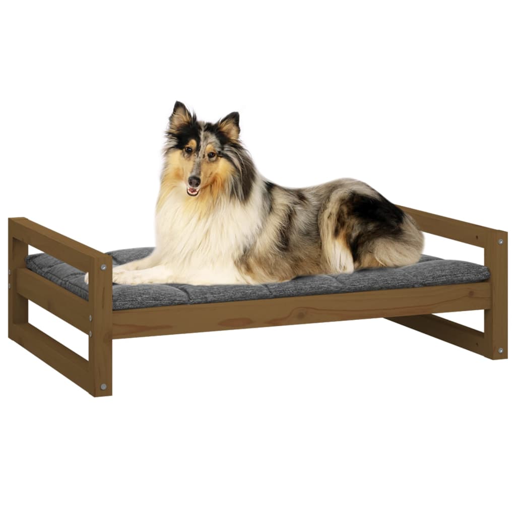 Cuccia per Cani ambra 95,5x65,5x28cm in Legno Massello di Pino