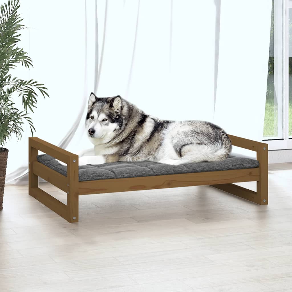 Cuccia per Cani ambra 105,5x75,5x28cm in Legno Massello di Pino