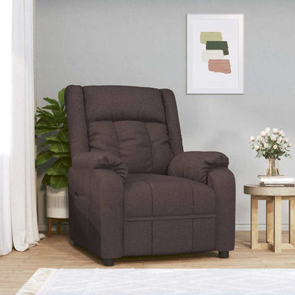 Poltrona reclinabile Marrone scuro 82 x 93 x 96 cm Tessuto