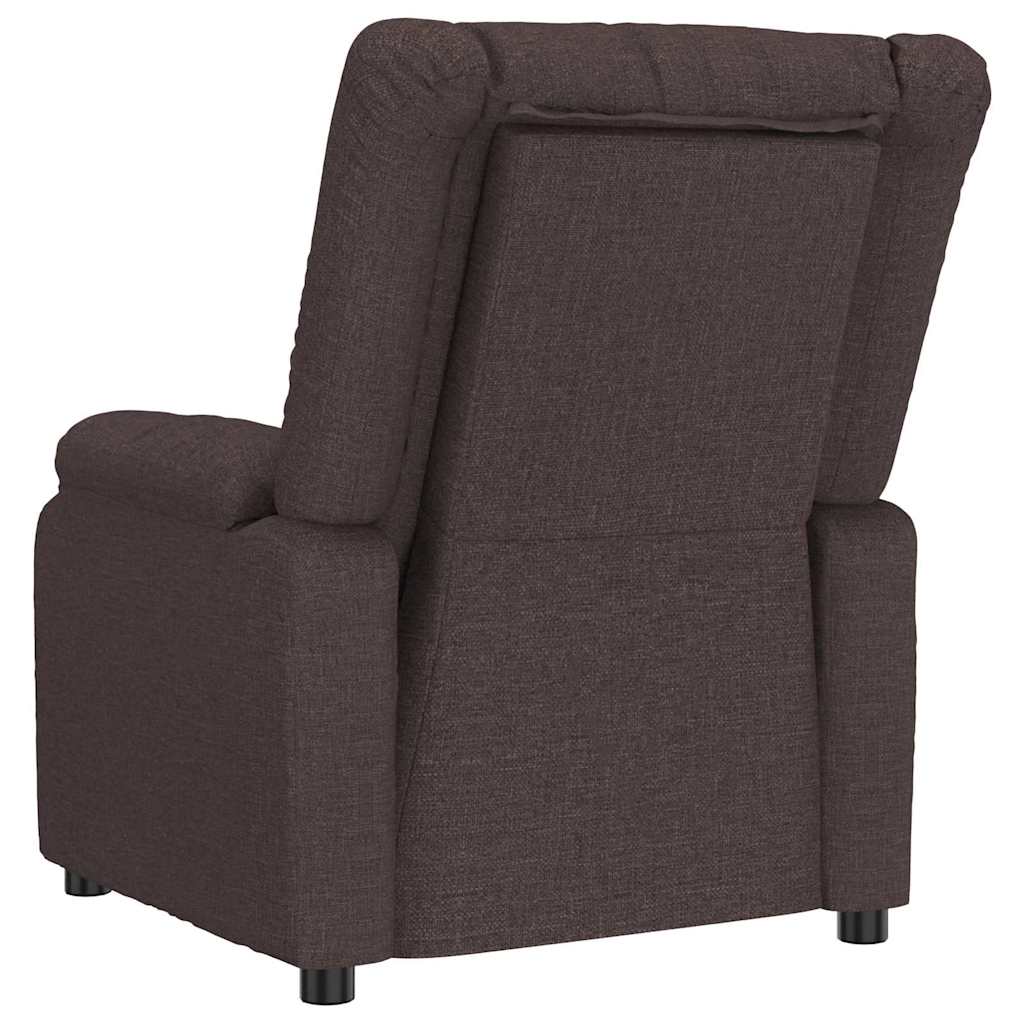 Poltrona reclinabile Marrone scuro 82 x 93 x 96 cm Tessuto
