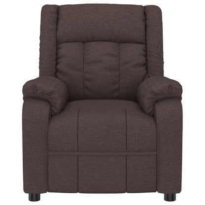 Poltrona reclinabile Marrone scuro 82 x 93 x 96 cm Tessuto