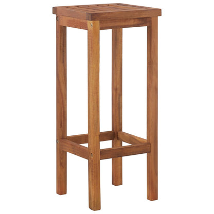 Sgabelli da Bar 4 pz in Legno Massello di Acacia