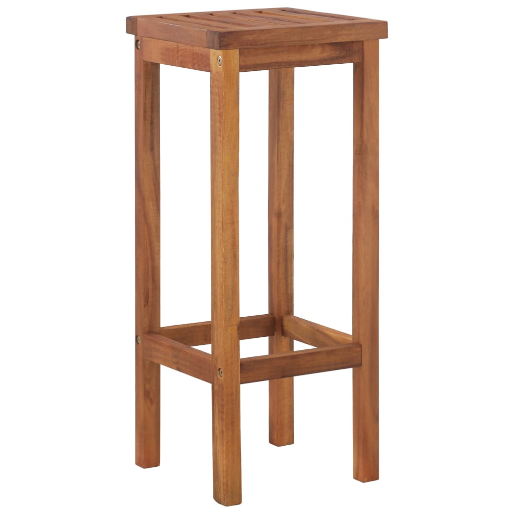 Sgabelli da Bar 8 pz in Legno Massello di Acacia