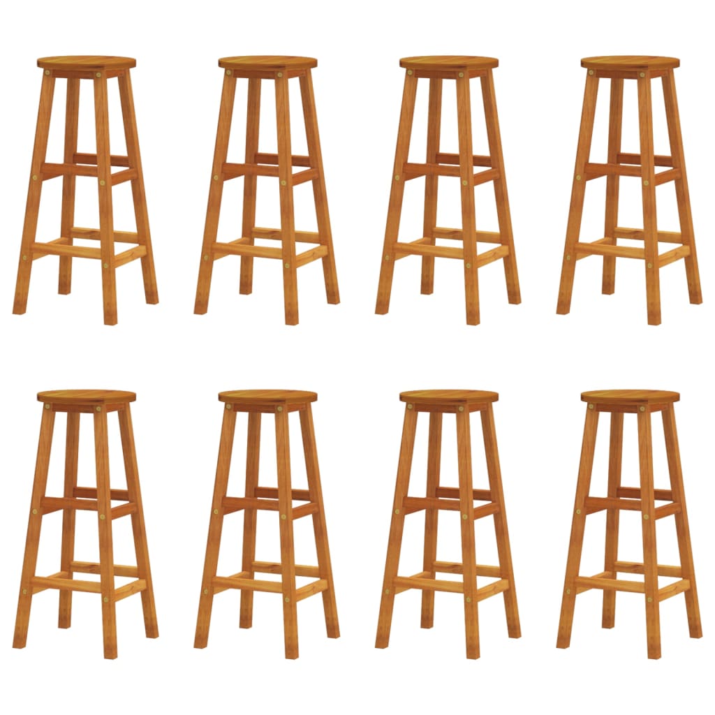Set da Bar per Giardino 9 pz in Legno Massello di Acacia