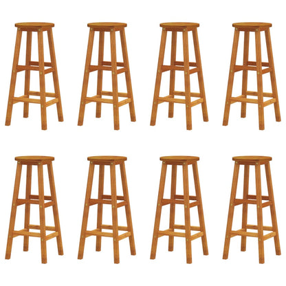 Set da Bar per Giardino 9 pz in Legno Massello di Acacia