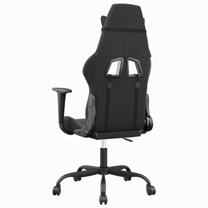 Sedia da Gaming Massaggiante Nero e Grigio in Similpelle