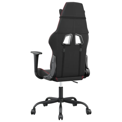 Sedia Gaming Massaggio Nero e Rosso Vino in Similpelle