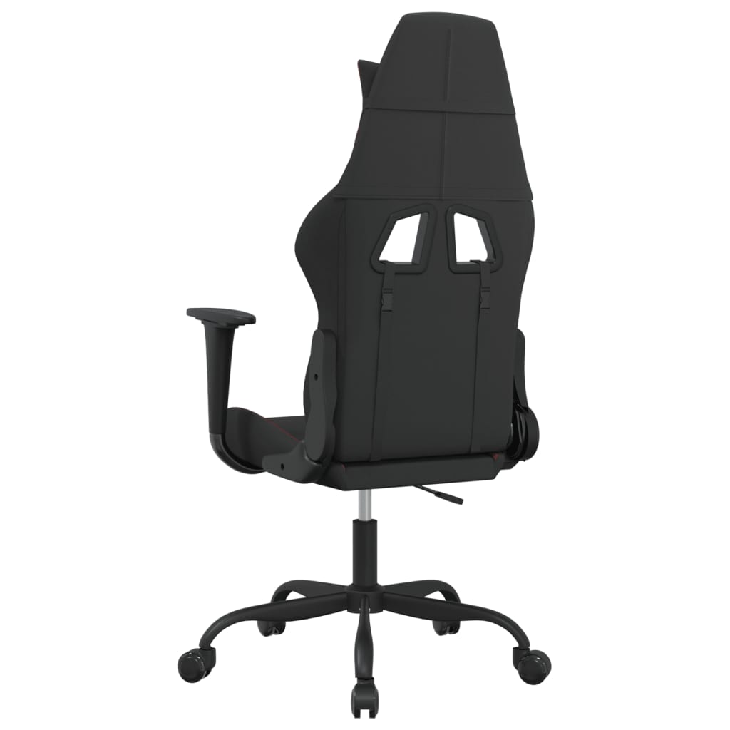 Sedia da Gaming Nero e Rosso in Tessuto