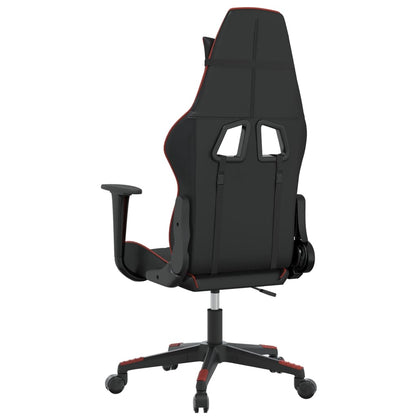 Sedia Gaming Massaggio Nero e Rosso Vino in Similpelle