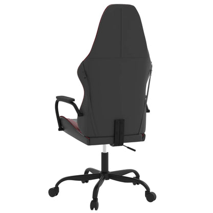 Sedia Gaming Massaggio Nero e Rosso Vino in Similpelle