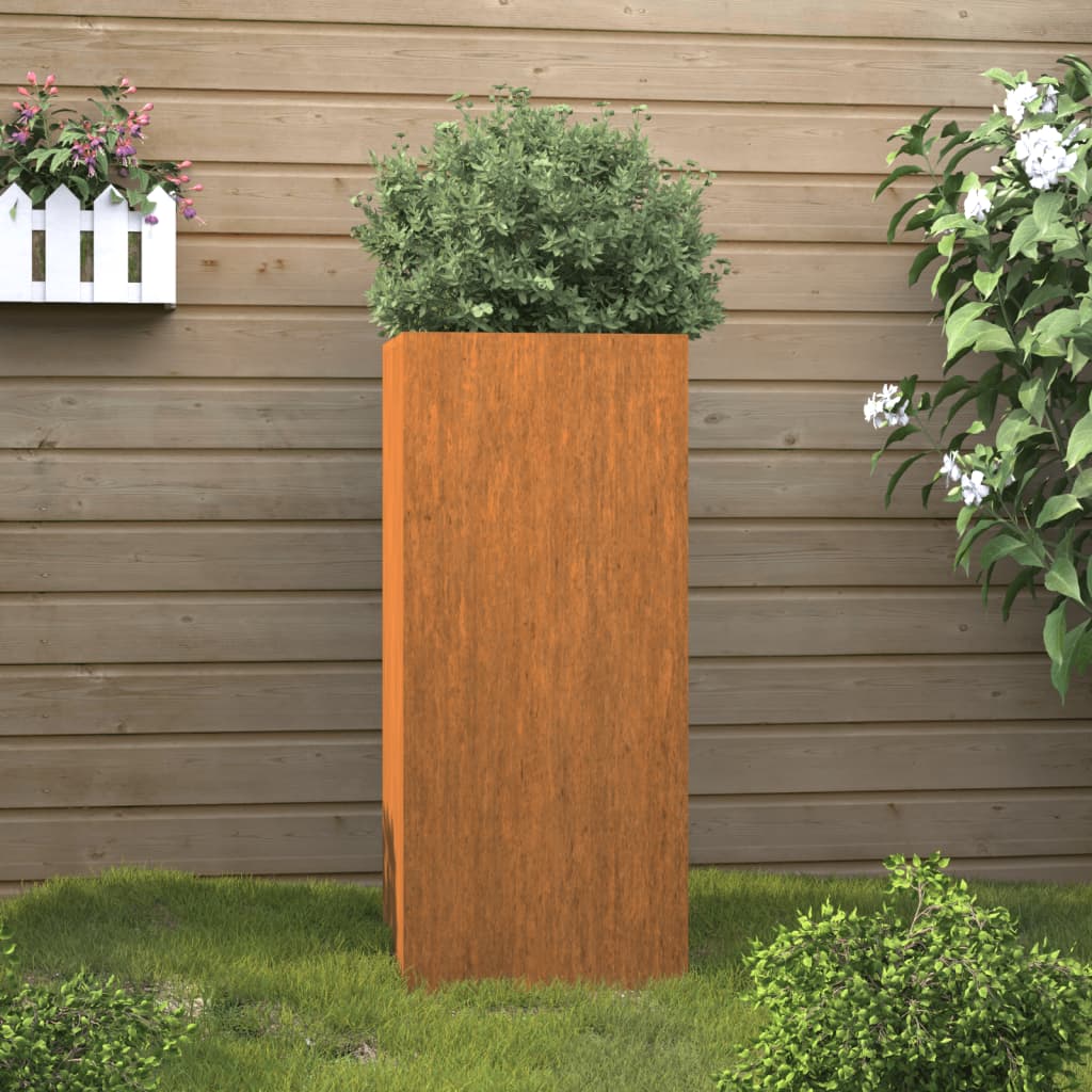 Fioriera 32x29x75 cm in Acciaio Corten