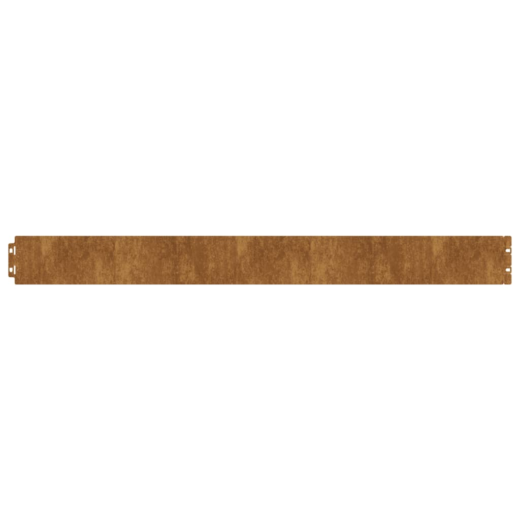 Bordure per Prato 10 pz 10x103 cm Flessibili in Acciaio Corten