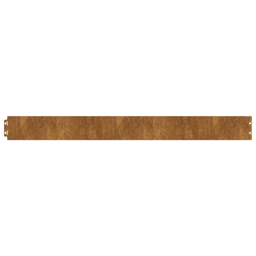 Bordure per Prato 50 pz 10x103 cm Flessibili in Acciaio Corten