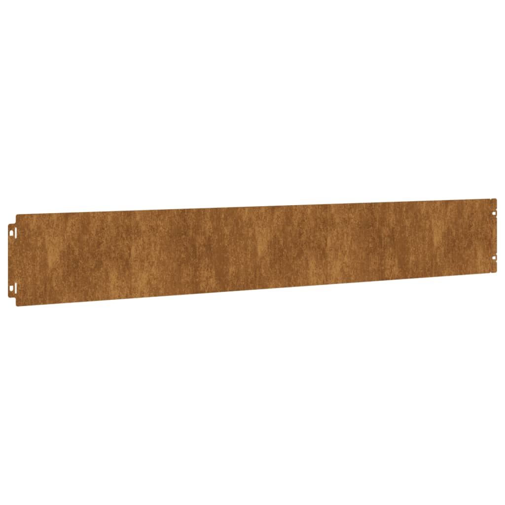 Bordure per Prato 50 pz 15x103 cm Flessibili in Acciaio Corten
