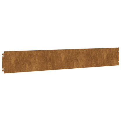 Bordure per Prato 50 pz 15x103 cm Flessibili in Acciaio Corten