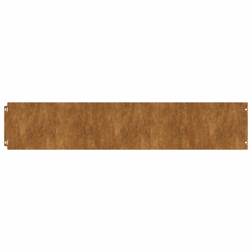 Bordure per Prato 10 pz 20x103 cm Flessibili in Acciaio Corten