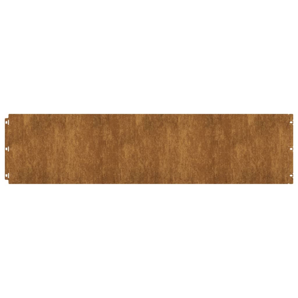 Bordure per Prato 10 pz 25x103 cm Flessibili in Acciaio Corten