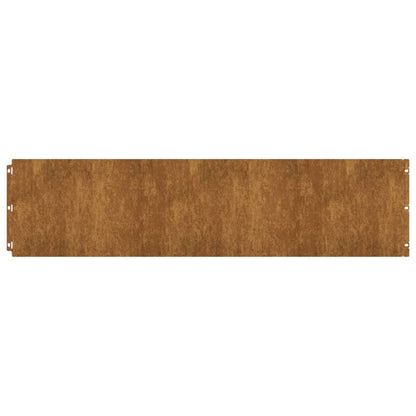 Bordure per Prato 10 pz 25x103 cm Flessibili in Acciaio Corten