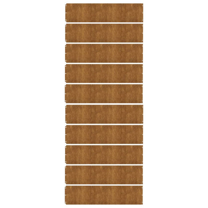 Bordure per Prato 10 pz 25x103 cm Flessibili in Acciaio Corten