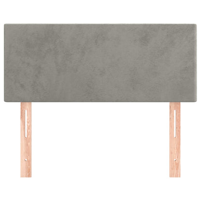 Testiera Grigio Chiaro 80x5x78/88 cm in Velluto