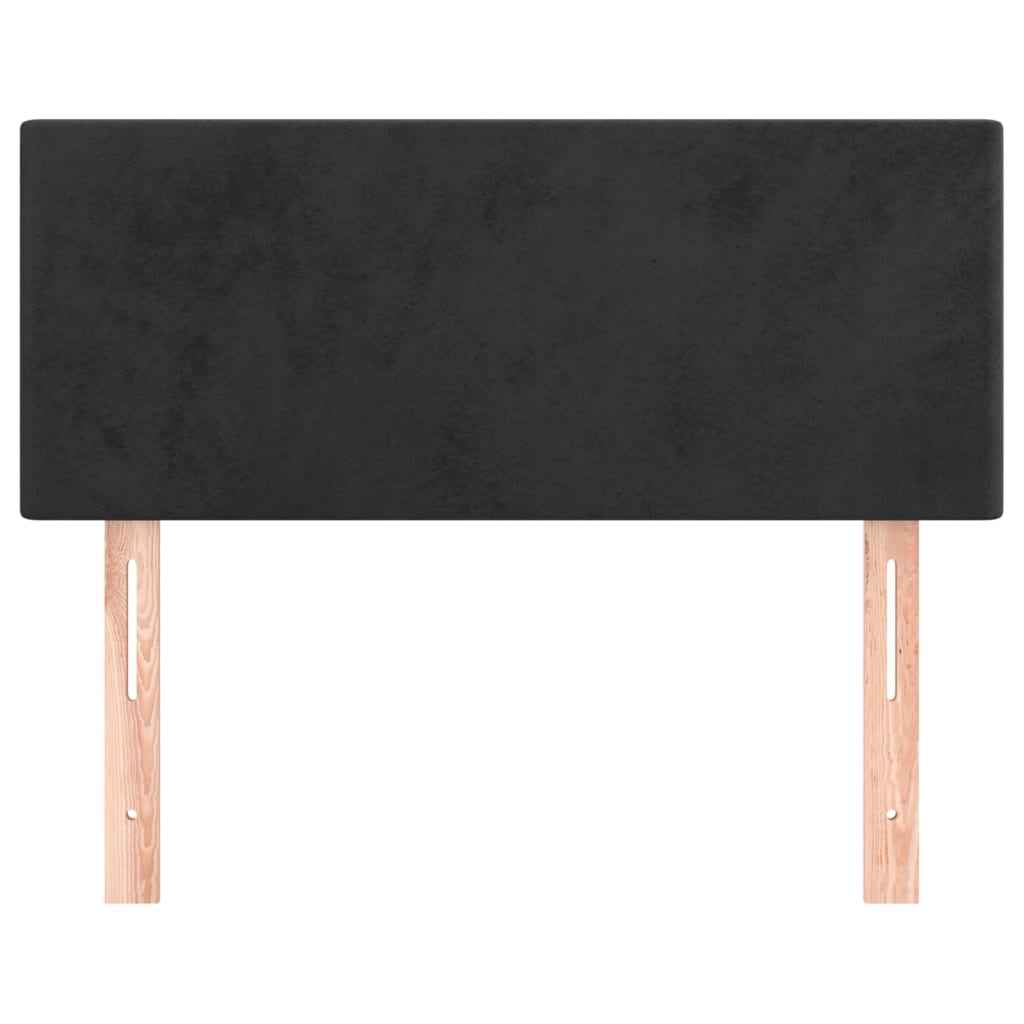 Testiera Nera 80x5x78/88 cm in Velluto