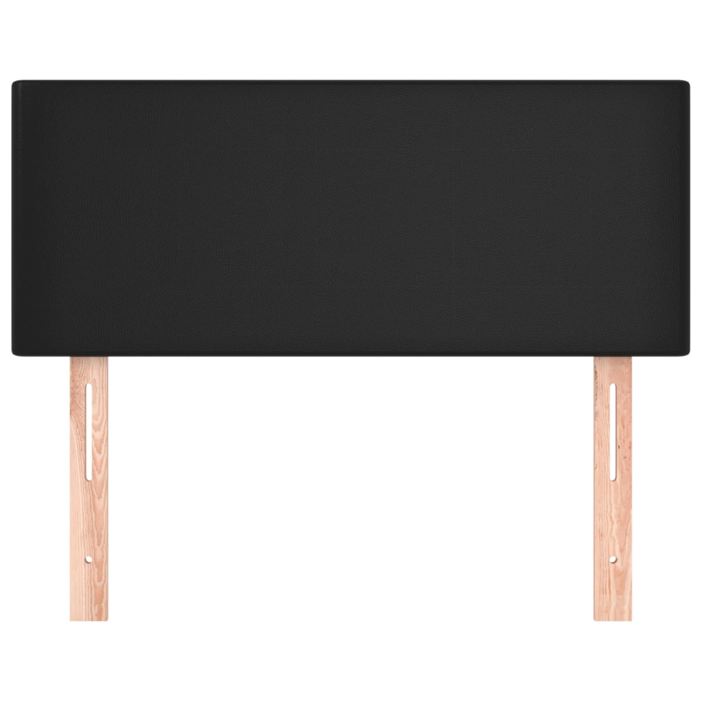 Testiera Nero 90x5x78/88 cm in Similpelle