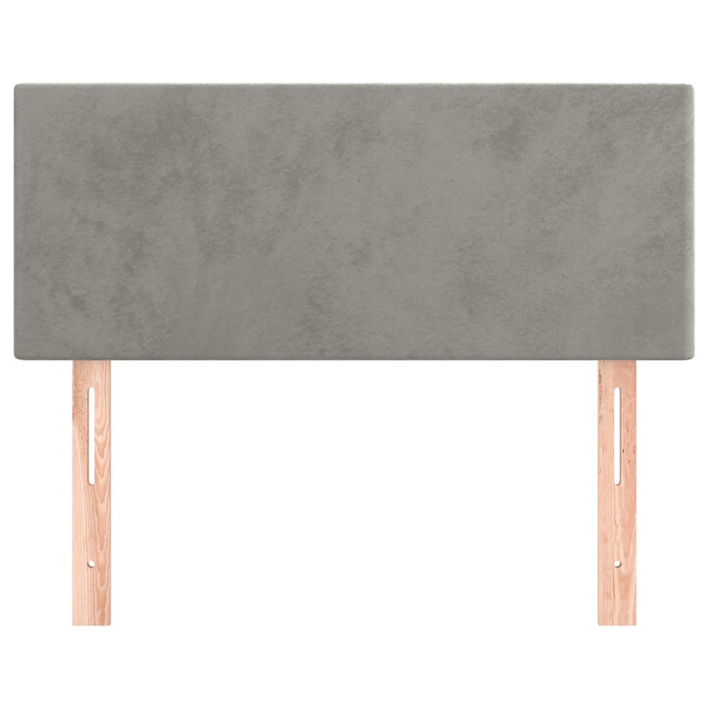 Testiera Grigio Chiaro 90x5x78/88 cm in Velluto