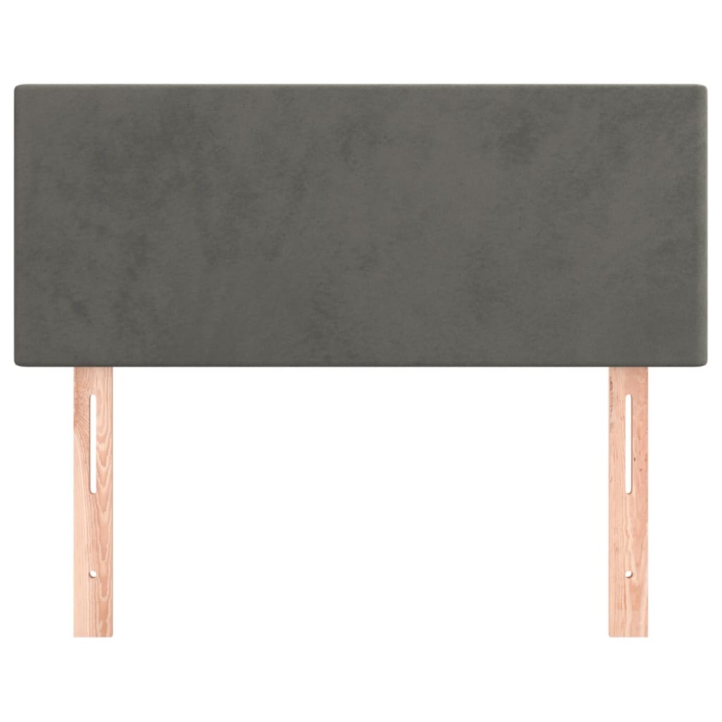 Testiera Grigio Scuro 90x5x78/88 cm in Velluto