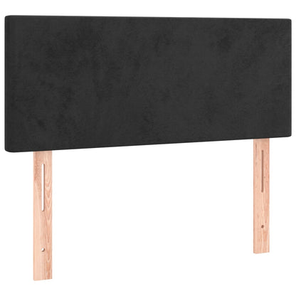 Testiera Nera 90x5x78/88 cm in Velluto