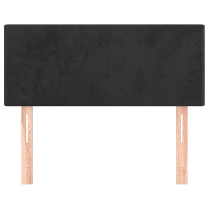 Testiera Nera 90x5x78/88 cm in Velluto