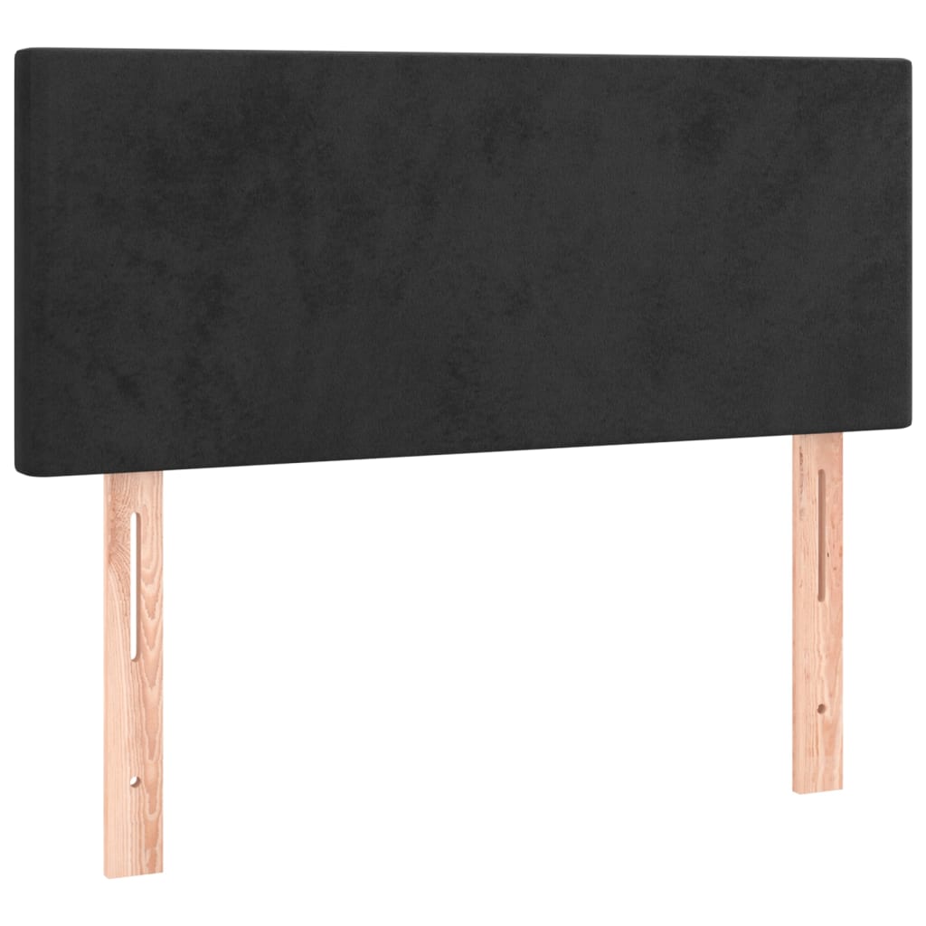 Testiera Nera 100x5x78/88 cm in Velluto