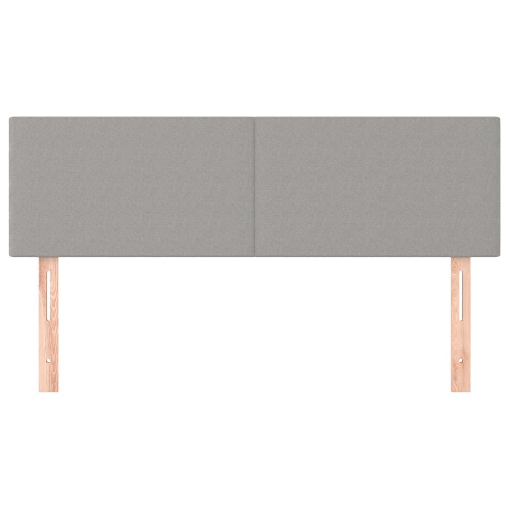 Testiere 2 pz Grigio Chiaro 72x5x78/88 cm in Tessuto