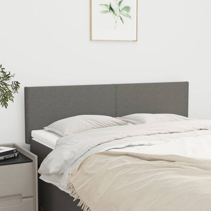 Testiere 2 pz Grigio Scuro 72x5x78/88 cm in Tessuto