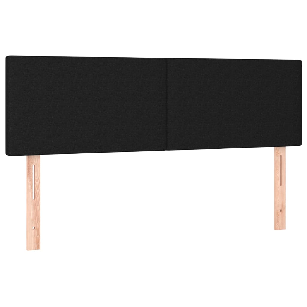 Testiere 2 pz Nere72x5x78/88 cm in Tessuto