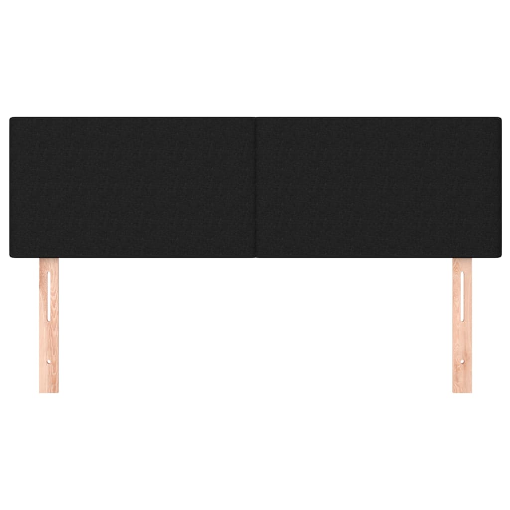 Testiere 2 pz Nere72x5x78/88 cm in Tessuto