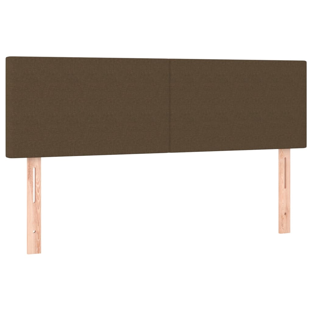 Testiere 2 pz Marrone Scuro 72x5x78/88 cm in Tessuto