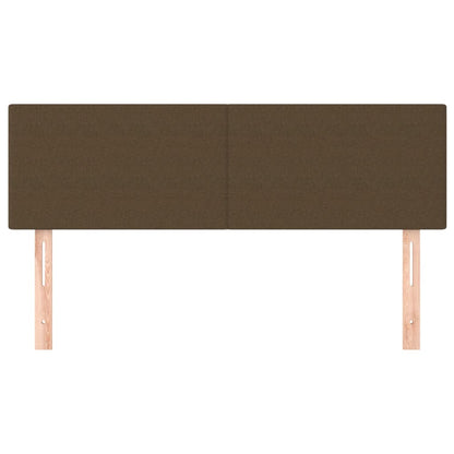 Testiere 2 pz Marrone Scuro 72x5x78/88 cm in Tessuto