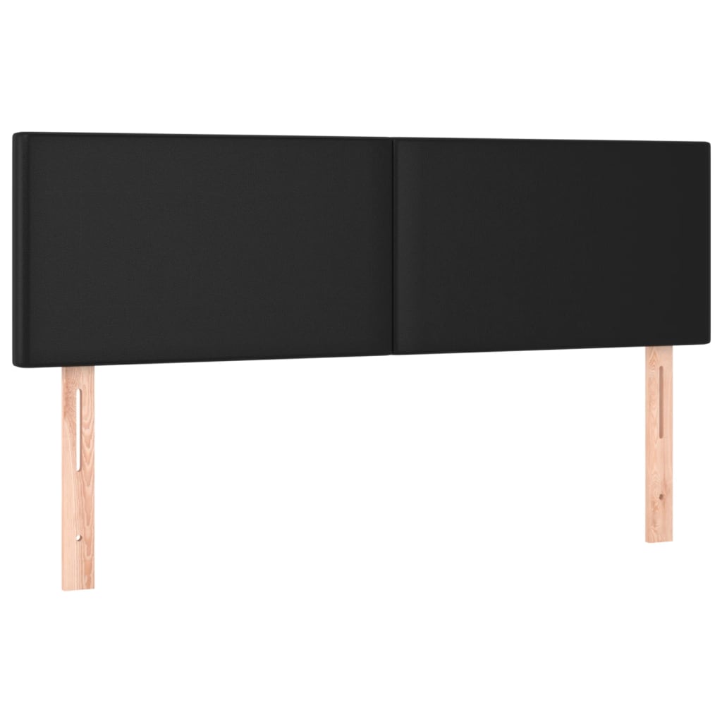 Testiere 2 pz Nere 72x5x78/88 cm in Similpelle