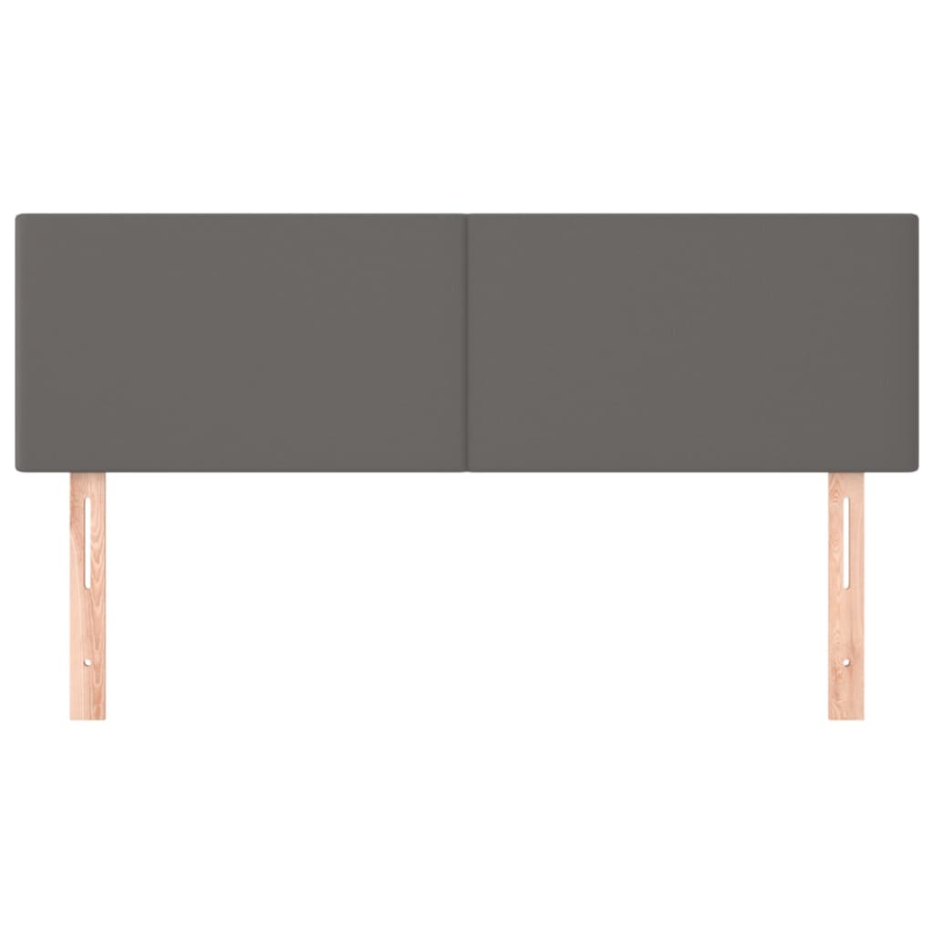 Testiere 2 pz Grigie 72x5x78/88 cm in Similpelle