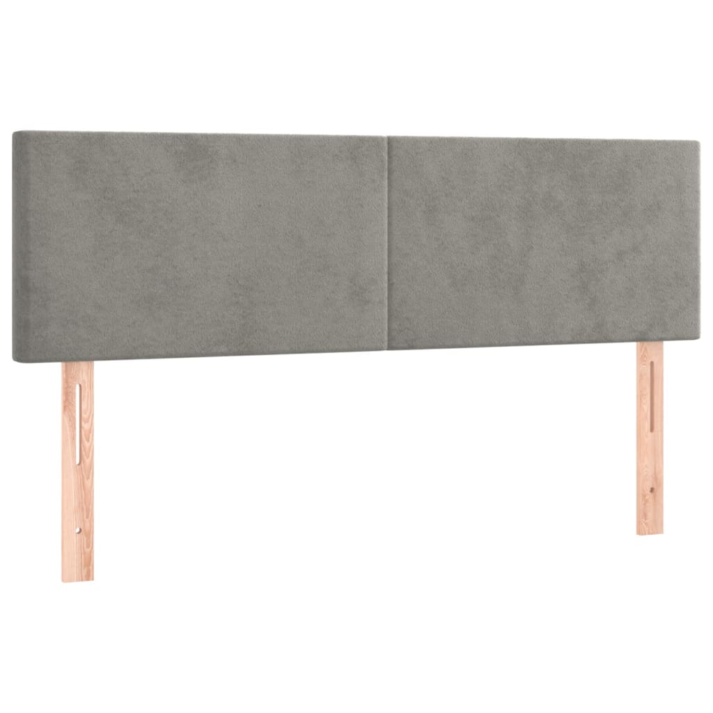 Testiere 2 pz Grigio Chiaro 72x5x78/88 cm in Velluto