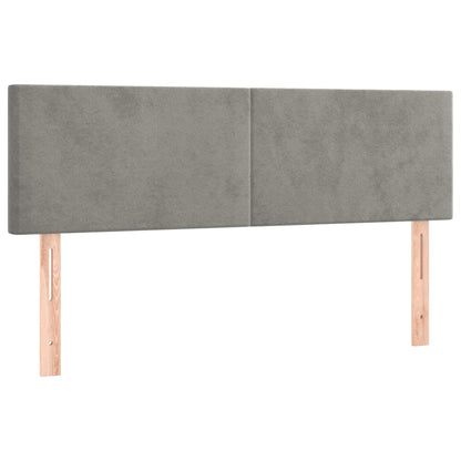 Testiere 2 pz Grigio Chiaro 72x5x78/88 cm in Velluto