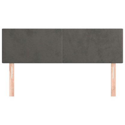 Testiere 2 pz Grigio Scuro 72x5x78/88 cm in Velluto