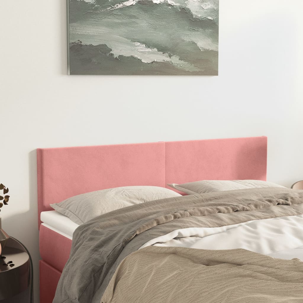 Testiere 2 pz Rosa 72x5x78/88 cm in Velluto