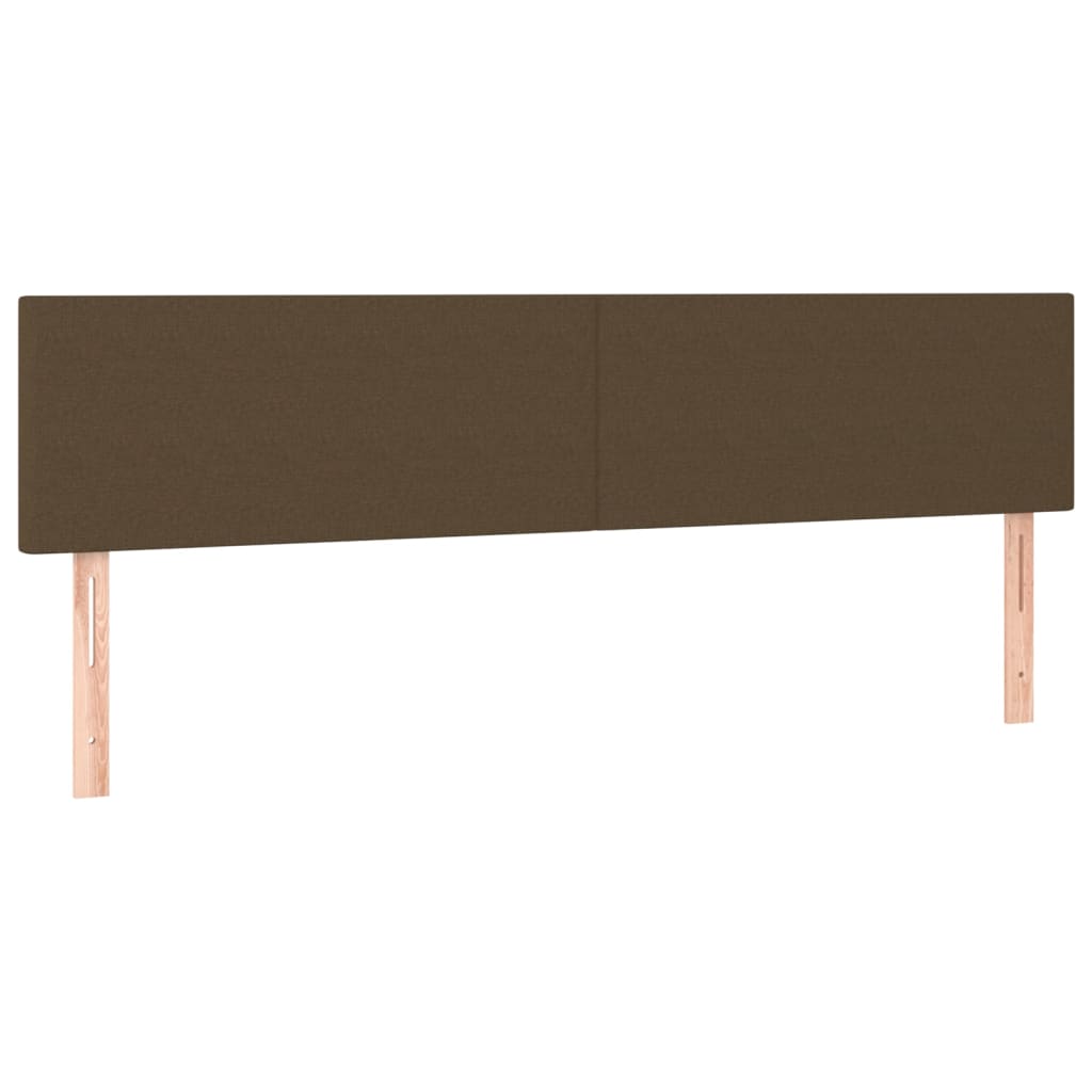 Testiera 2 pz Marrone Scuro 80x5x78/88 cm in Tessuto