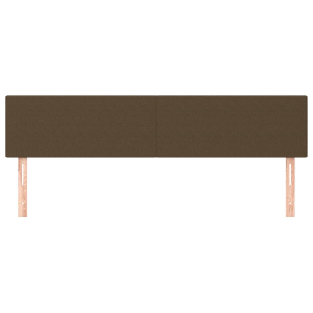 Testiera 2 pz Marrone Scuro 80x5x78/88 cm in Tessuto