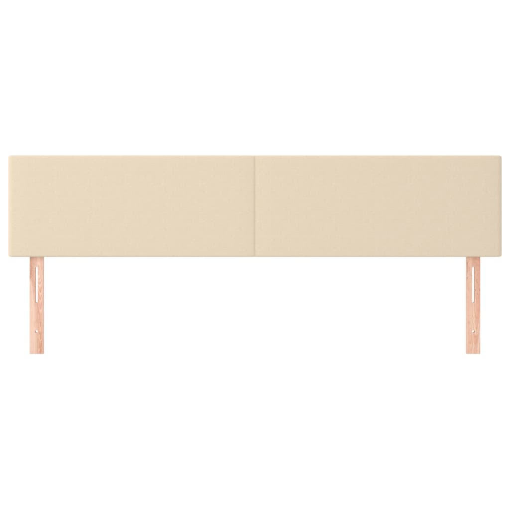 Testiera 2 pz Crema 80x5x78/88 cm in Tessuto